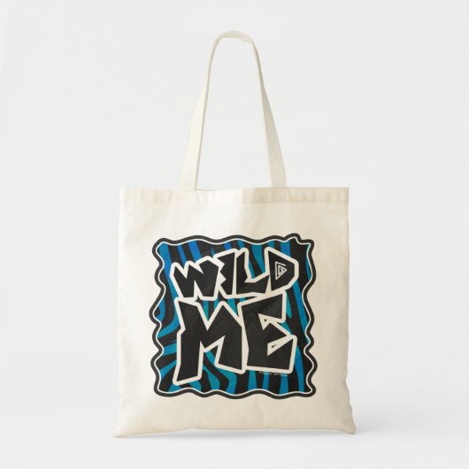 Tote Bag Wild Me Zebra Noir et Bleu (Devant)