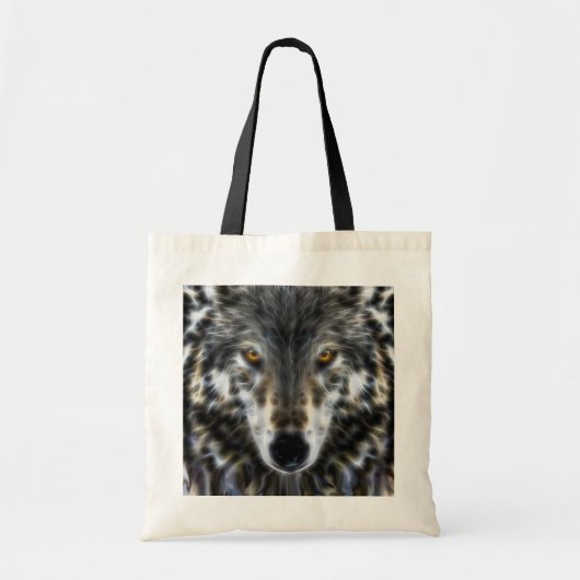Tote Bag Wild Wolf Portrait inspirant (Devant)