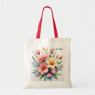 Tote Bag Wildflowers Beautiful Trendy Luxury Collection