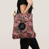 Tote Bag William Morris Acanthus Rose avec Monogram (De près)