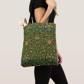 Tote Bag William Morris - Ancolie, vert foncé, Case-Mate (De près)