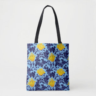 Tote Bag William Morris Anemone, Navy et Mustard Jaune
