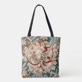 Tote Bag William Morris Antique Honeysuckle Motif Floral (Dos)