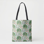 Tote Bag William Morris Arbre de vie Imprimer, vert et mult (Devant)