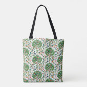 Tote Bag William Morris Arbre de vie Imprimer, vert et mult (Dos)
