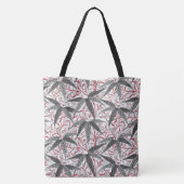 Tote Bag William Morris Bamboo Imprimer, gris et blanc (Dos)