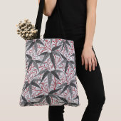 Tote Bag William Morris Bamboo Imprimer, gris et blanc (De près)