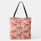Tote Bag William Morris Bamboo Print, Mandarin Orange (Dos)