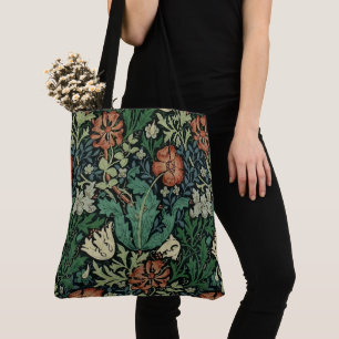 Tote Bag William Morris Compton Floral Art Nouveau Motif