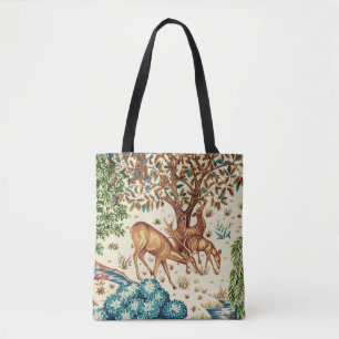 Tote Bag William Morris Deer par une Tapisserie Brook Beige