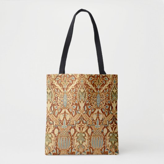 Tote Bag William Morris design, Grenade, (Devant)