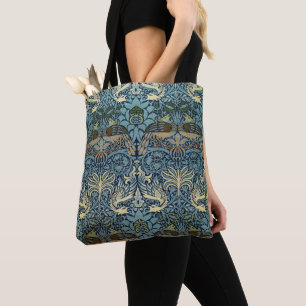 Tote Bag William Morris Dessin Tissé Paon et Dragon