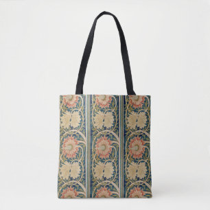 Tote Bag William Morris Fleurs Roses Soie Broderie Antique