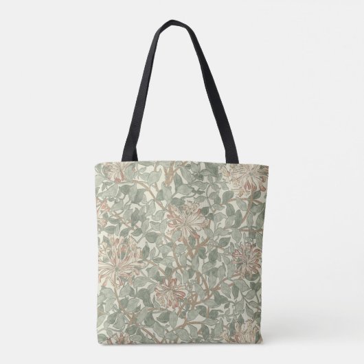 Tote Bag William Morris Honeysuckle Vert Floral (Dos)