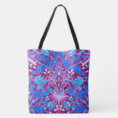 Tote Bag William Morris Hyacinth Imprimer, Aqua et Purple (Dos)