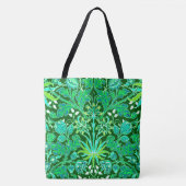 Tote Bag William Morris Hyacinth Imprimer, Emerald Green (Devant)
