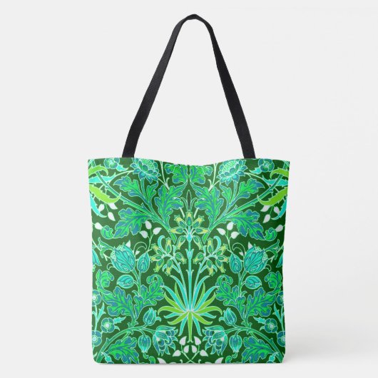 Tote Bag William Morris Hyacinth Imprimer, Emerald Green (Dos)