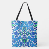Tote Bag William Morris Hyacinth Print, Cerulean Blue (Dos)