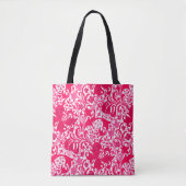 Tote Bag William Morris Iris et Lily, Fuchsia Pink (Devant)