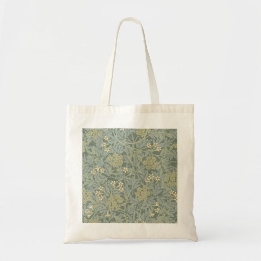 Tote Bag William Morris Jasmine Bleu Vert Art Botanique (Devant)