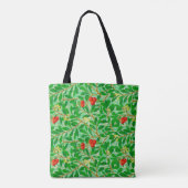 Tote Bag William Morris Lychee Motif d'arbre, vert clair (Dos)