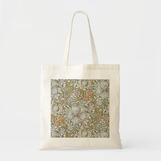 Tote Bag William Morris Lys Bleu Doré Classique (Devant)