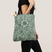 Tote Bag william morris marigold fleurs vertes (De près)