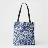 Tote Bag William Morris - Motif floral bleu Mallow (Devant)