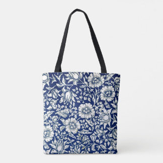 Tote Bag William Morris - Motif floral bleu Mallow
