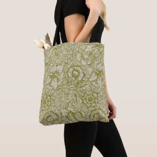 Tote Bag William Morris Poppy Classic Floral Green