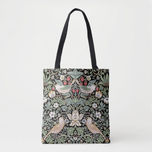 Tote Bag William Morris Strawberry Thief I Black Birds (Devant)