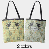 Tote Bag William Morris Style Floral Colibri