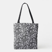 Tote Bag William Morris Thistle Damask, noir et blanc (Dos)