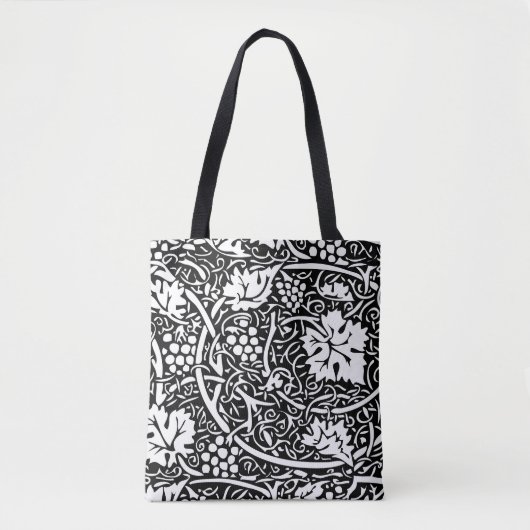 Tote Bag William Morris Vin de raisin noir blanc (Devant)