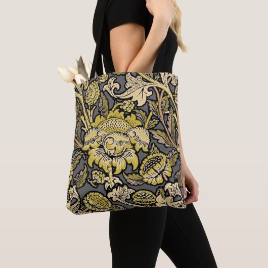 Tote Bag William Morris Wey Fond d'écran Floral (De près)