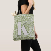 Tote Bag William Morris Willow Motif Grand initial (De près)