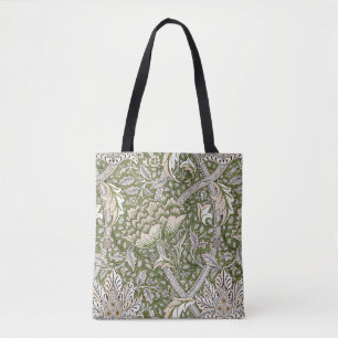 Tote Bag : William Morris Windrush Motif Vert : Vintage