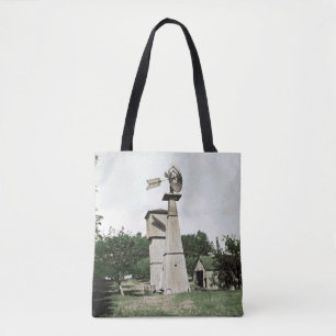 Tote Bag Windmill Rural Farm 1890's Colorsplash Aquarelle