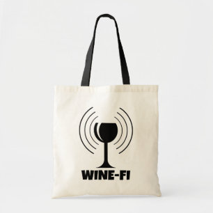 Tote Bag Wine-wifi Humour Waves