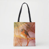 Tote Bag Winter Bluebird Vintage Distressed Art (Devant)