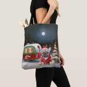 Tote Bag Winter French Bulldog Caravan Christmas Adventure (De près)