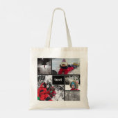 Tote Bag Winter fun kids games snow customizable text perso (Dos)