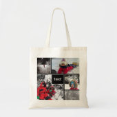 Tote Bag Winter fun kids games snow customizable text perso (Devant)