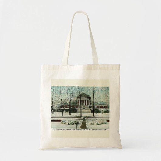 Tote Bag Winter Scene, Charlottesville VA, Style Vintage (Devant)