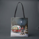 Tote Bag Winter Schnauzer Caravan Christmas Adventure<br><div class="desc">Laissez-vous tenter par la magie d'une nuit d'hiver enneigée alors qu'une caravane glisse gracieusement à travers le paysage illuminé par la lune. La beauté sereine de la neige scintillante et l'éclat enchanteur de la lune créent une scène captivante, promettant une aventure de Noël inoubliable remplie de chaleur, de joie et...</div>