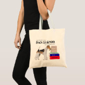Tote Bag Wire Fox Terrier Retour à l'école (Devant (produit))