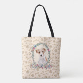 Tote Bag Wire Haired Jack Russell Chien Empreinte de patte  (Dos)