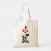 Tote Bag Witch Don’t Ruffle My Feathers Flamingo Halloween (Dos)