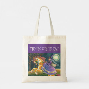 Tote Bag WITCH, HALLOWEEN UNICORN, CHAT NOIR Trick Ou Treat