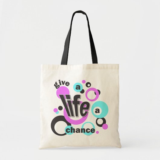 Tote bag with a bubbly design. (Devant)